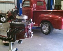 Red Truck and Engine